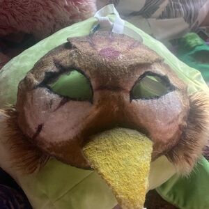 Brown and Yellow Bird Mask